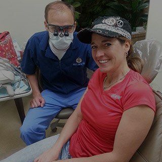 Dr. Lawton with dental patient
