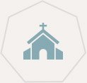 Animated church building icon