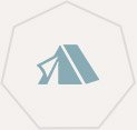 Animated camping tent icon